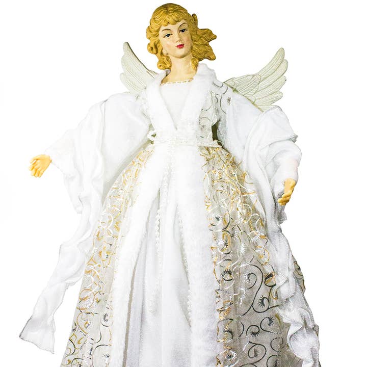 Winterland Inc. - Wholesale Tree Topper - 16" White Christmas Angel0