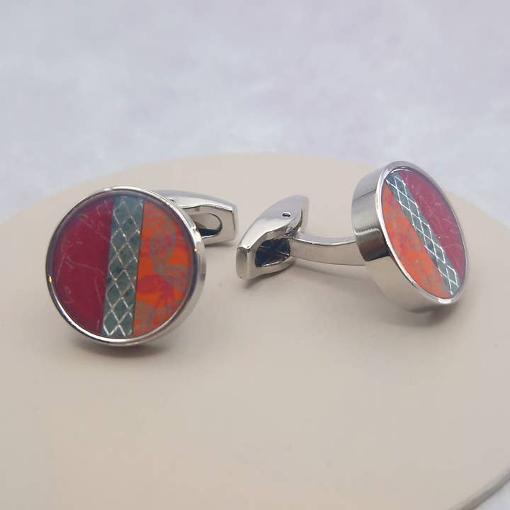 Cufflinks - Autumn Orange for wholesale by Circle & Dash