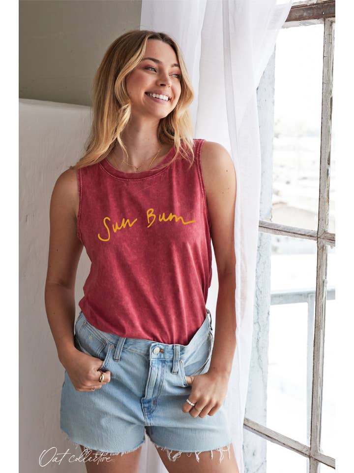 OAT COLLECTIVE - Wholesale Tank Top - Women's - SUN BUM Mineral Graphic Tank Top