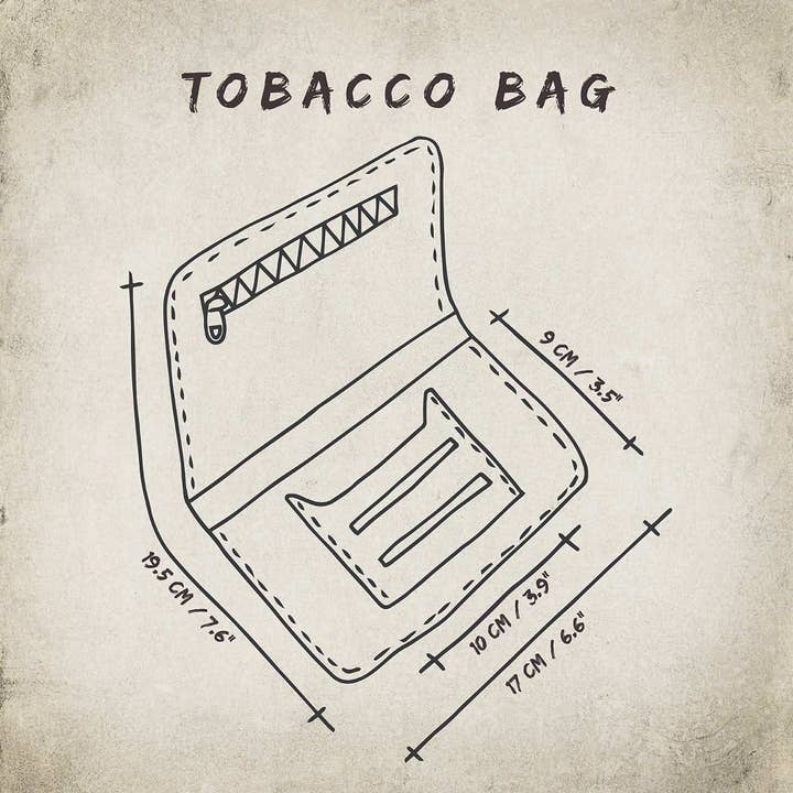 Tribal Trade GmbH - Wholesale Humidor/Cigar Accessory - Tobacco pouch suede band grey tobacco pouch swivel bag4