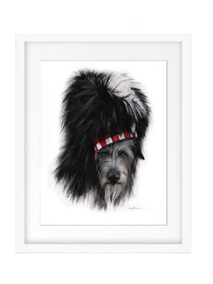 Bagpiper Deerhound (impresión artística) | Scottish Deerhound para venta al por mayor de Art by Lana Mathieson