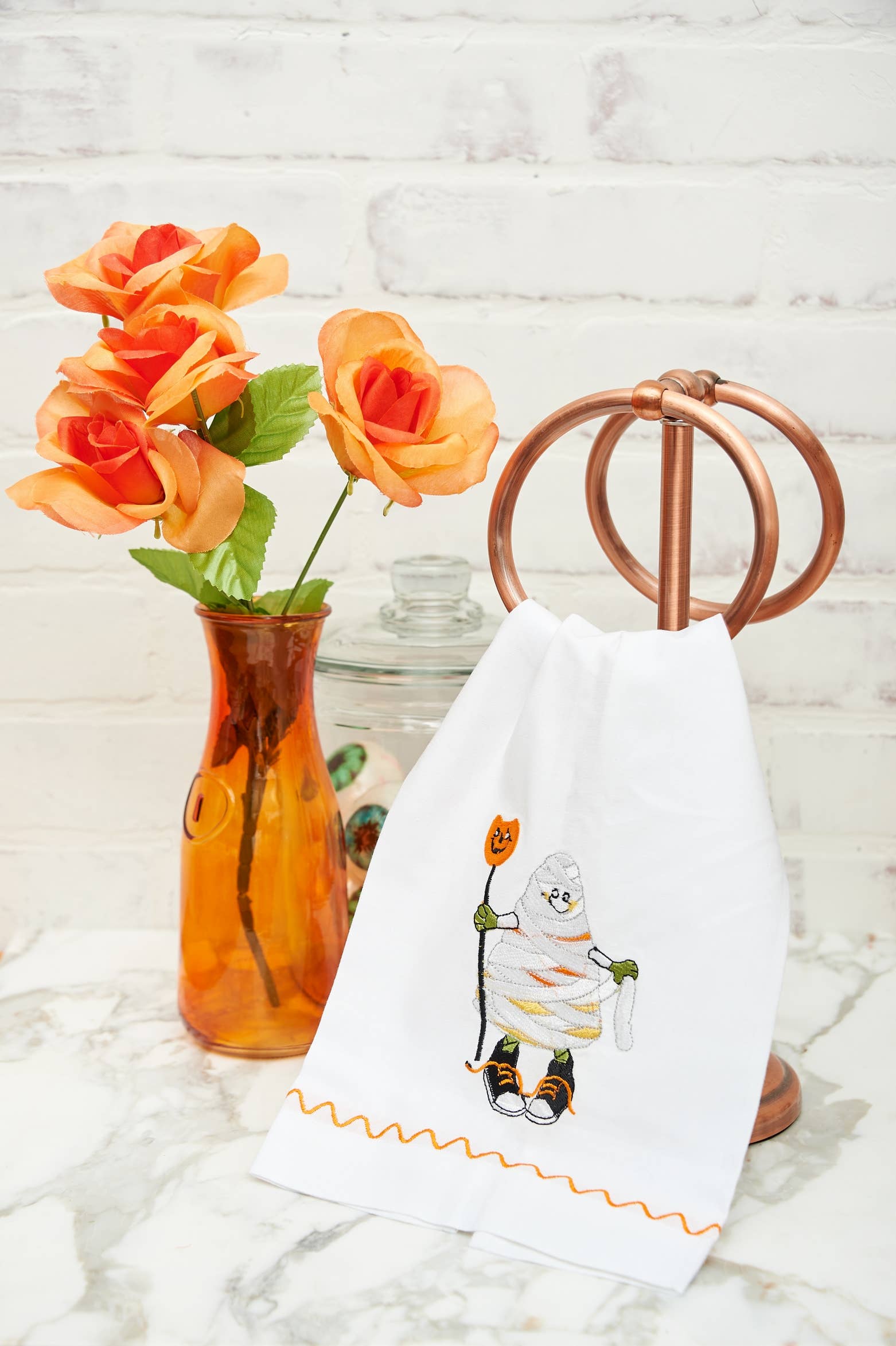 C&F Home - Wholesale Hand Towel - SALE Halloween Candy Corn Mummy Guest Hand Towel1