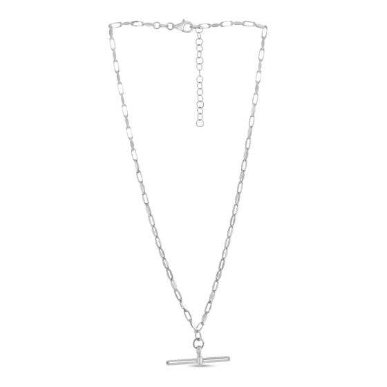 PureYou Jewelry - Wholesale Pendant/Charm Necklace - Silver Plated Toggle Chain Necklace, Paperclip Necklace1