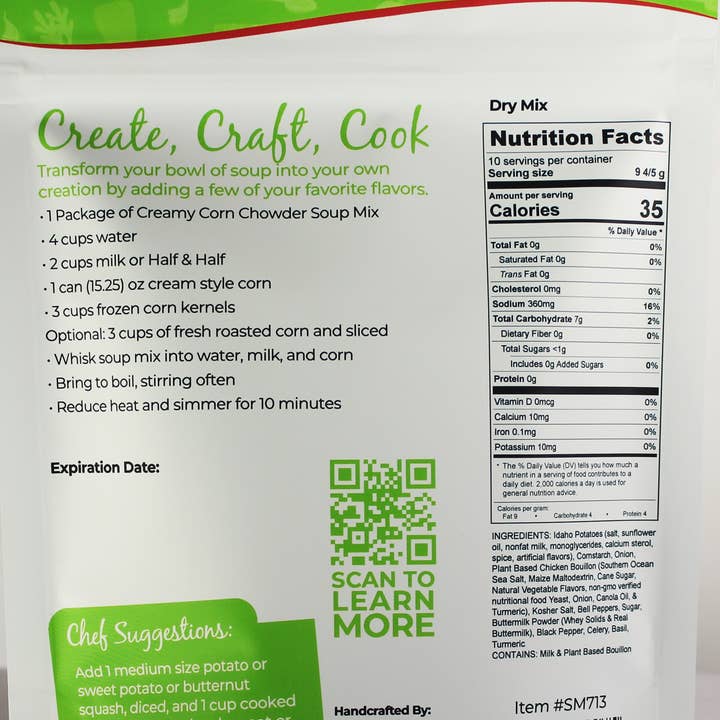 Twisted Pepper Co - Wholesale Soup - Creamy Corn Chowder Soup Mix1