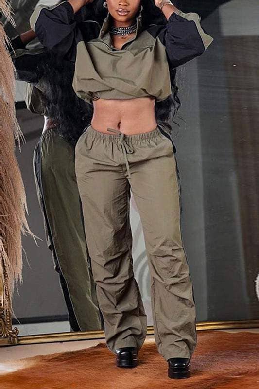 Fashion Combination – wholesale Tracksuit – Women′s – two tone tracksuit set10