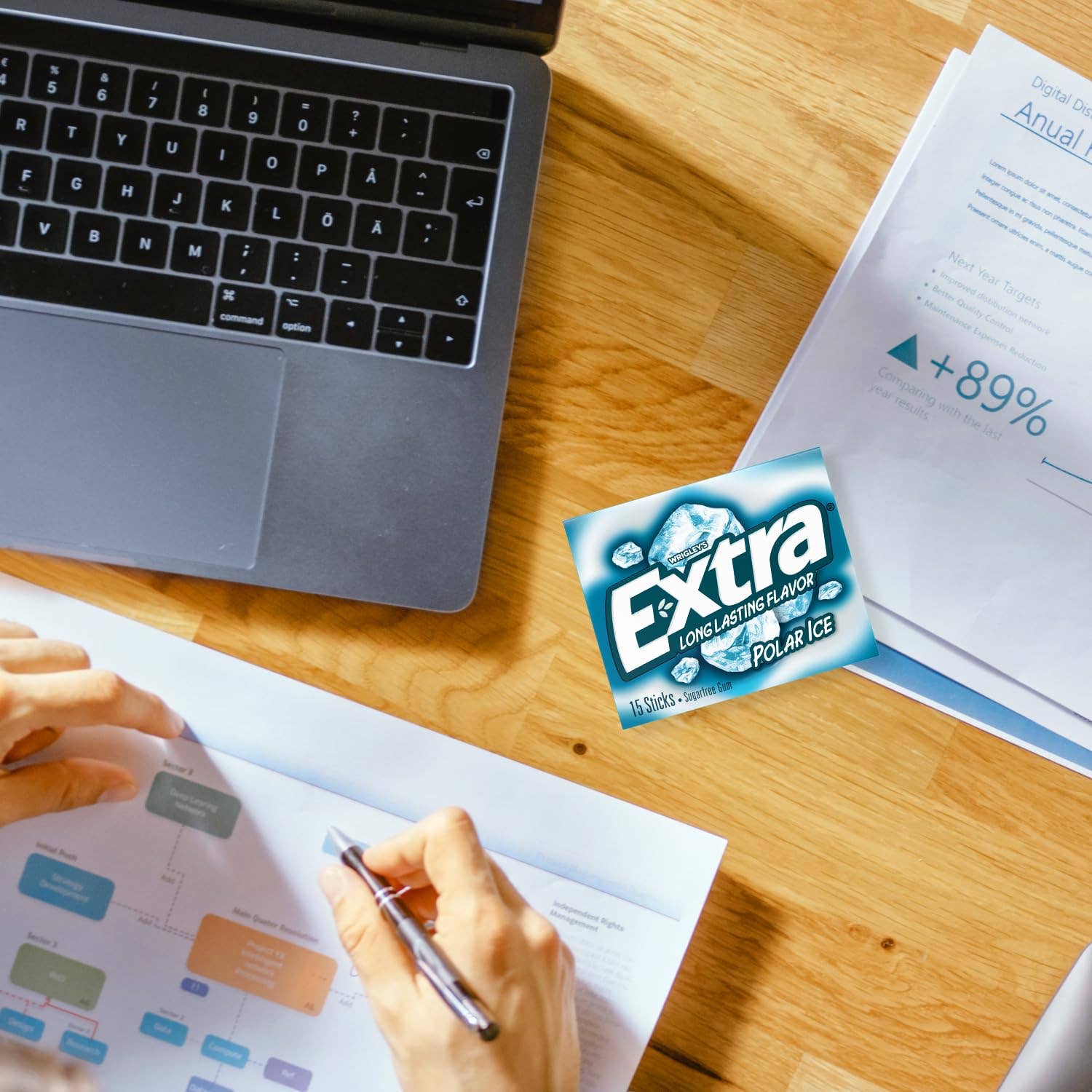 Snacky Candy – Engroshandel Tyggegummi – Extra Gum Slim Pack Polar Ice 15 stykker 10 pakker2