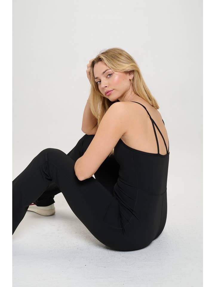 otos active - Wholesale Jumpsuit - Women's - Active Flare Cami Jumpsuit Romper5