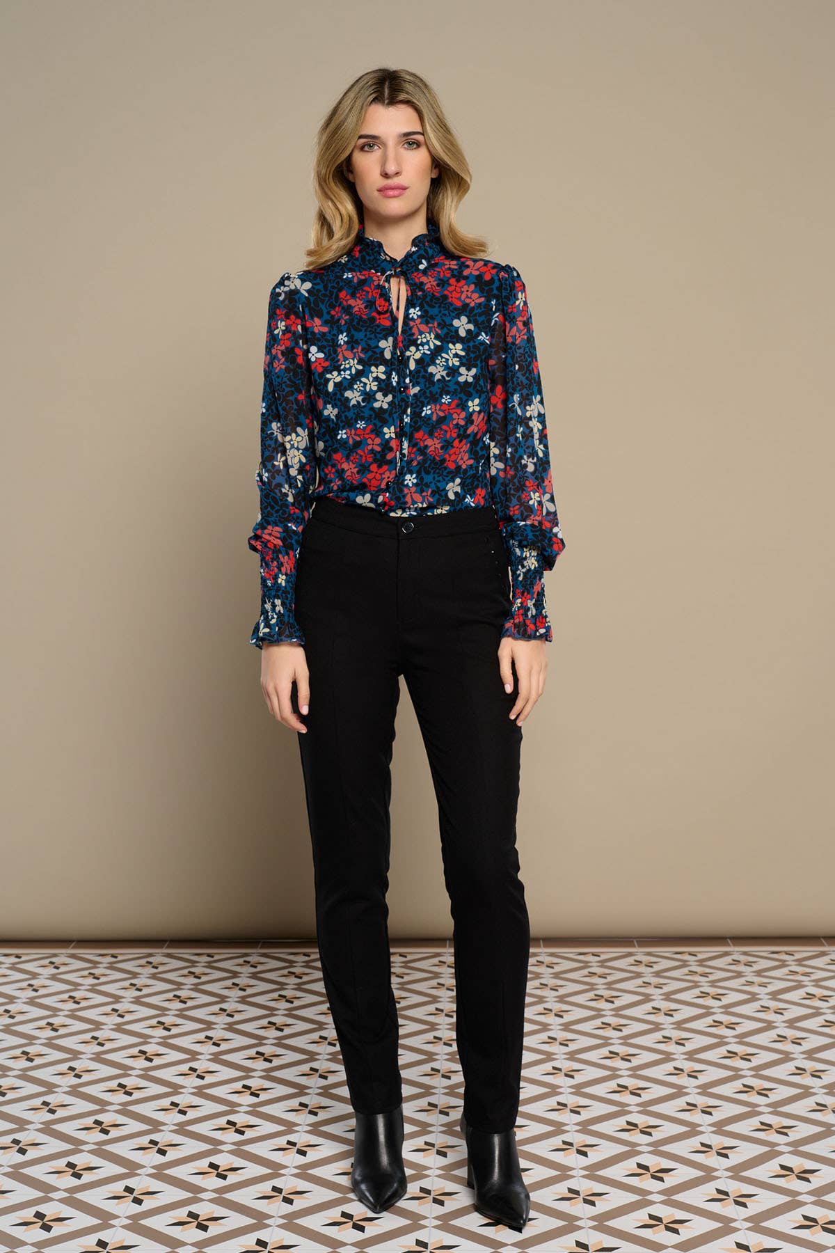 Blue ROSELLA TOP for wholesale on Faire1