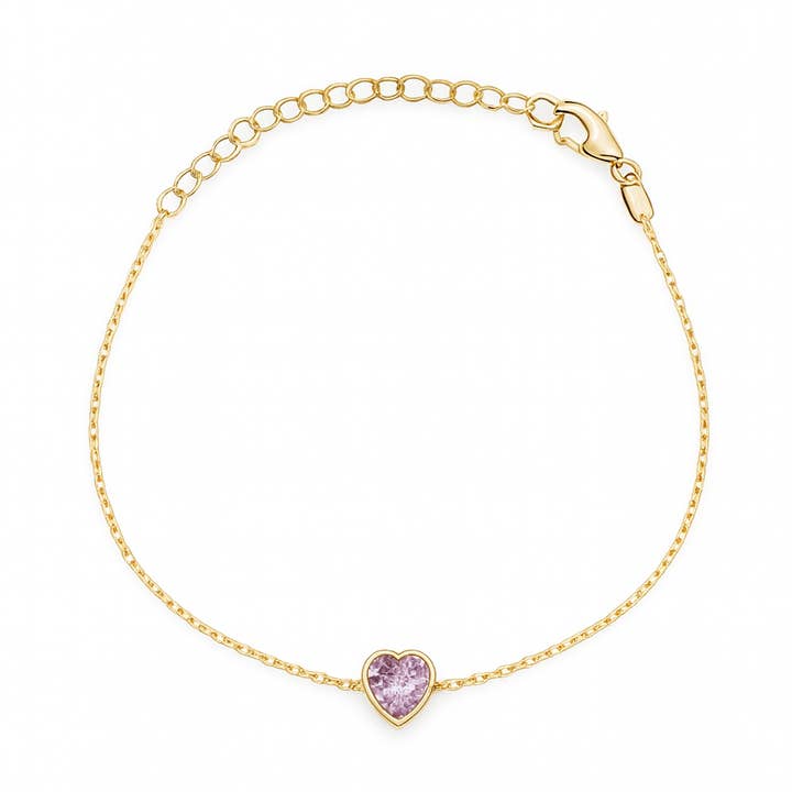 Marigold Bracelet Heart Shaped - Blush for wholesale by Ke Bella Jewelry