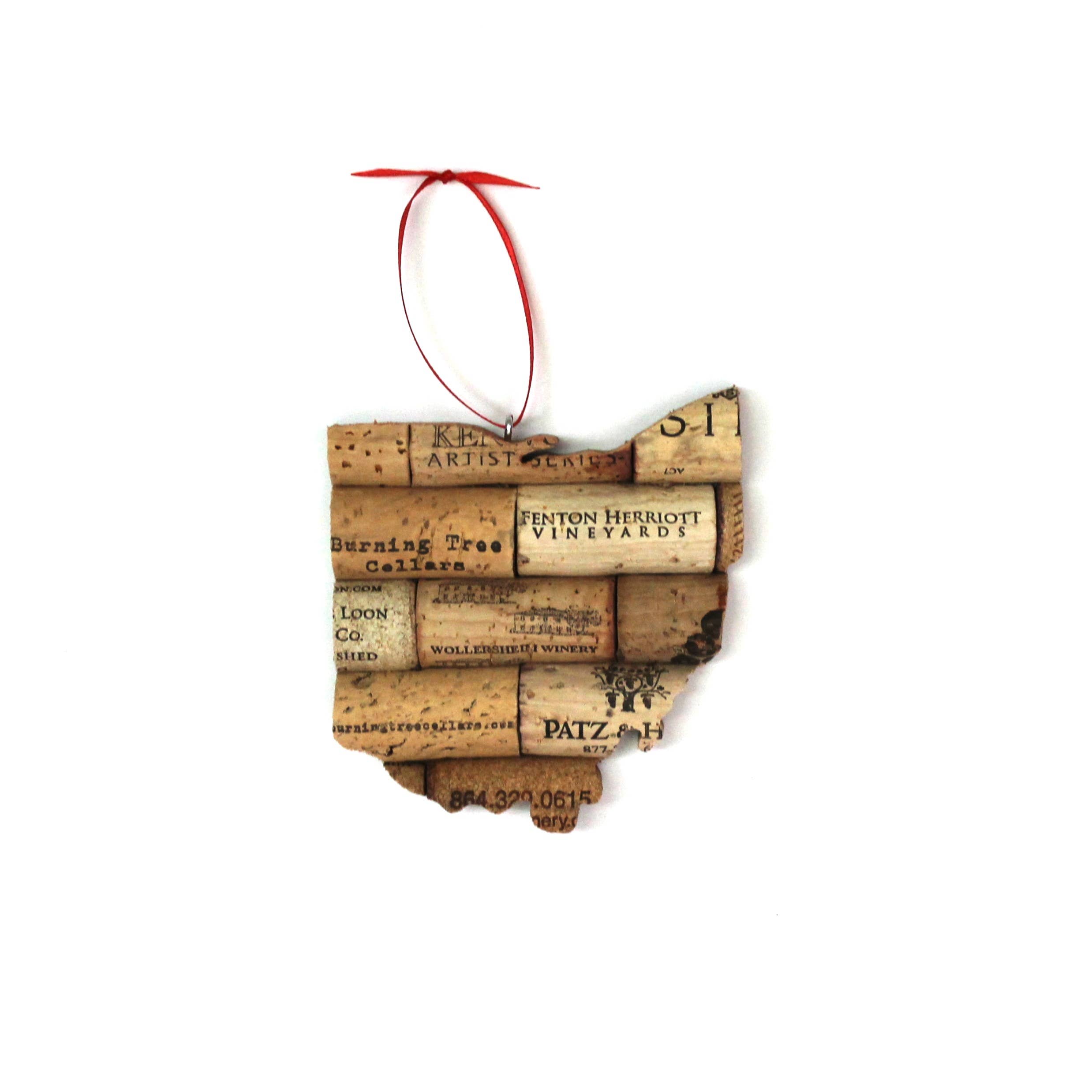 Desert Coastal Studios - Wholesale Ornament - Pick Your State Wine Cork Ornament - Gift for Wine Lover16