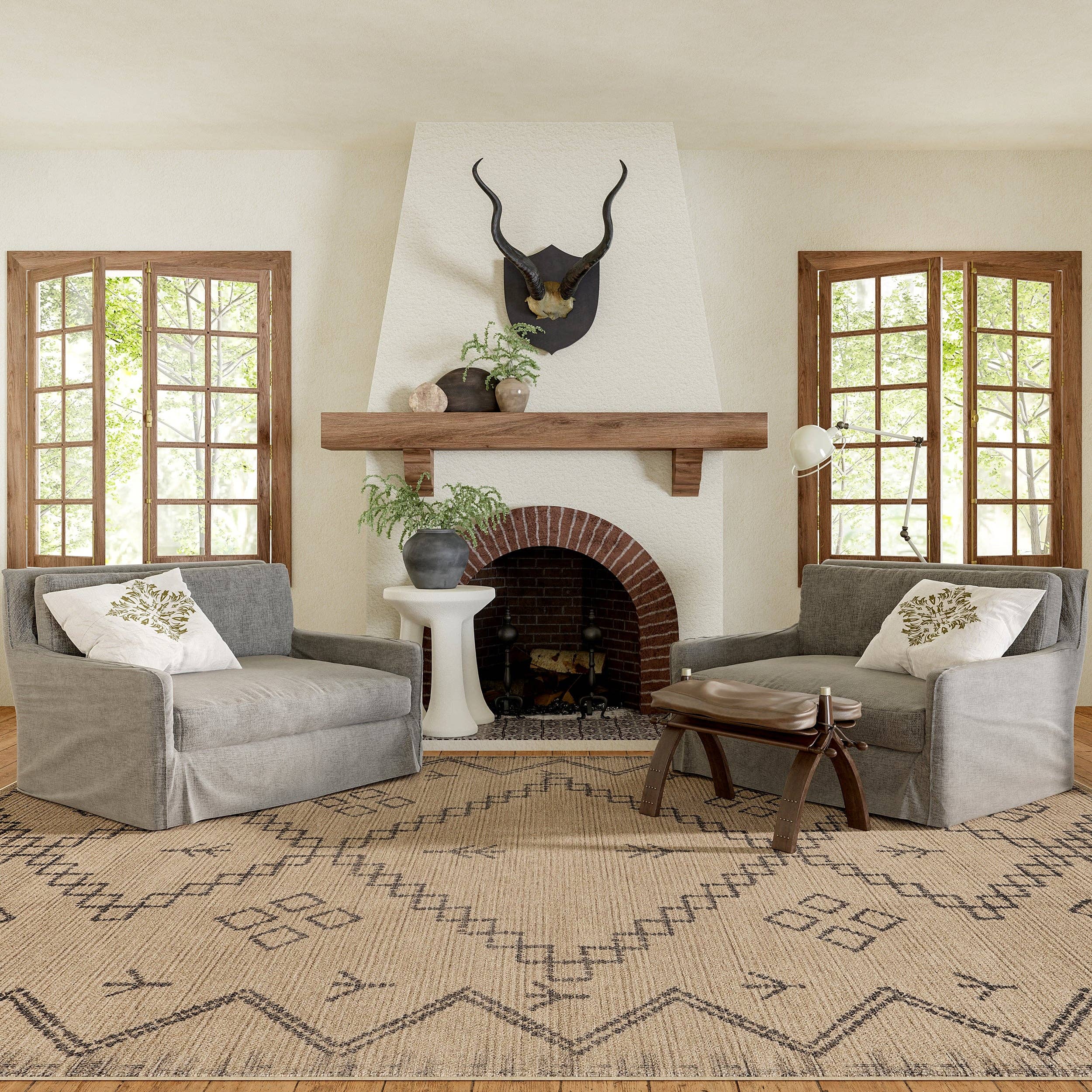 Natural Erica Easy Jute Machine Washable Area Rug for wholesale on Faire0