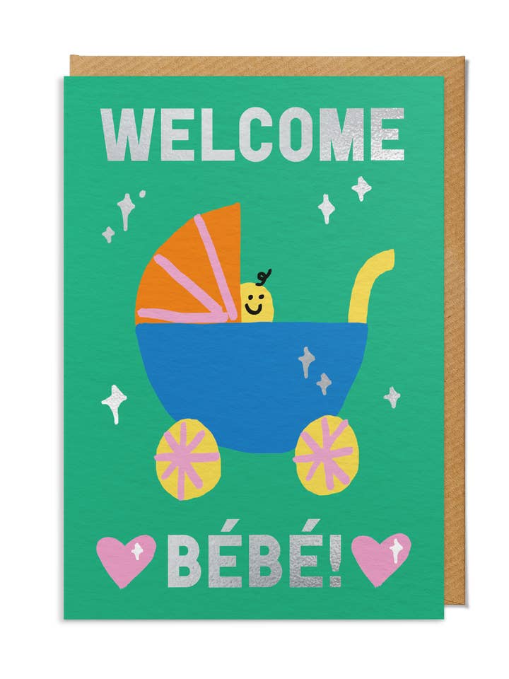 New Baby Card — "Welcome Bébé" for wholesale by SANDERS DE ROEPER