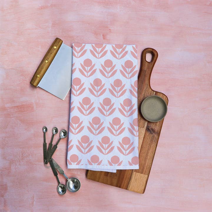 Muse Textiles - Wholesale Tea Towel - Tea Towel in Scandinavian Floral, Cotton6