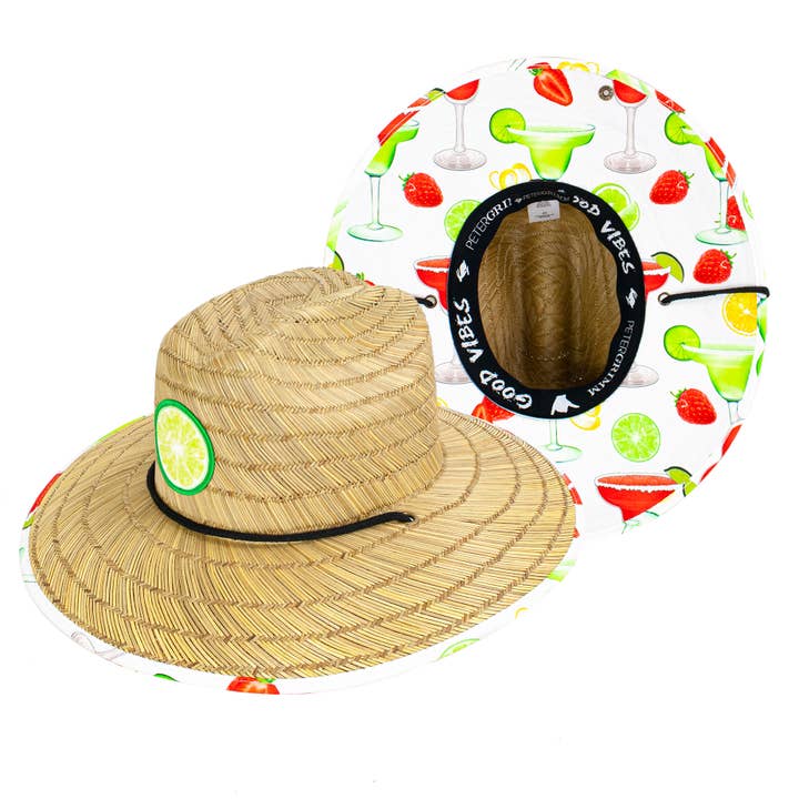 Margaritas Straw Lifeguard Hat for wholesale by Peter Grimm