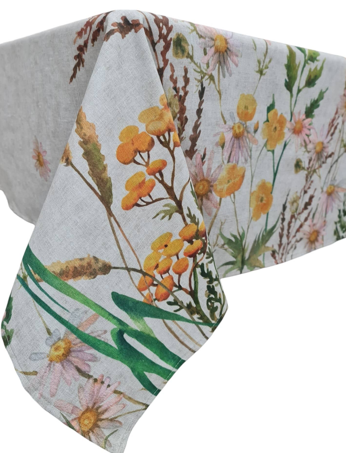 Lunaria Lab - Wholesale Tablecloth - Field Flowers Printed Tablecloth in Cotton Blend0