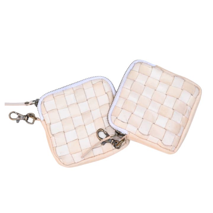 Woven Leather Pouch for wholesale by Sugarboo & Co