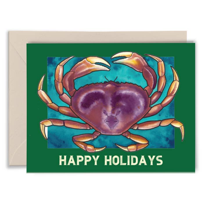 Cartão de Natal do caranguejo - série Jesse D. por atacado de Apricity Press