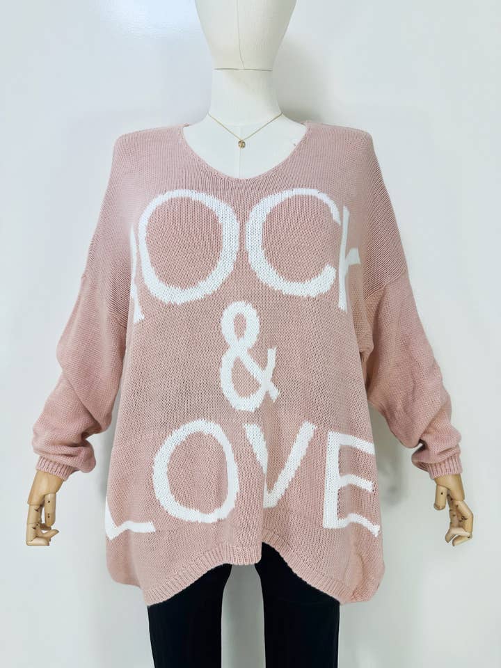 ZAFA PARIS - Venta al por mayor Jersey de punto - Mujer - 21F15H38-ROCK LOVE-JERSEY ROCK LOVE DE TALLA GRANDE