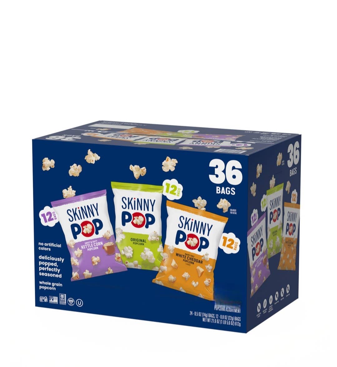 Majestic Wholesale - Wholesale Popcorn - SkinnyPop Popcorn Variety Pack 0.5oz 36ct Original & More0