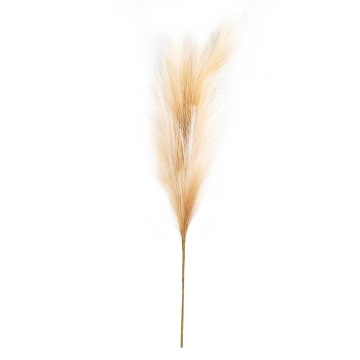 Truu Design - Wholesale Dried/Pressed Flowers - Truu Design Faux Pampas Grass Stem, Brown, 28"
