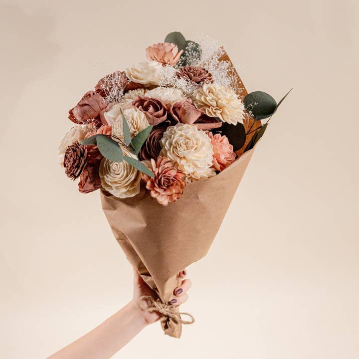 Charming Loose Flower Finished Bouquet for wholesale by Sola Wood Flowers
