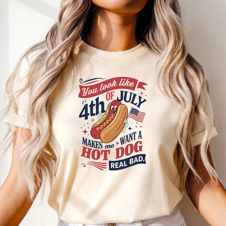 T-shirt graphique You Look Like The 4 July pour la vente par Happy Mail Wholesale