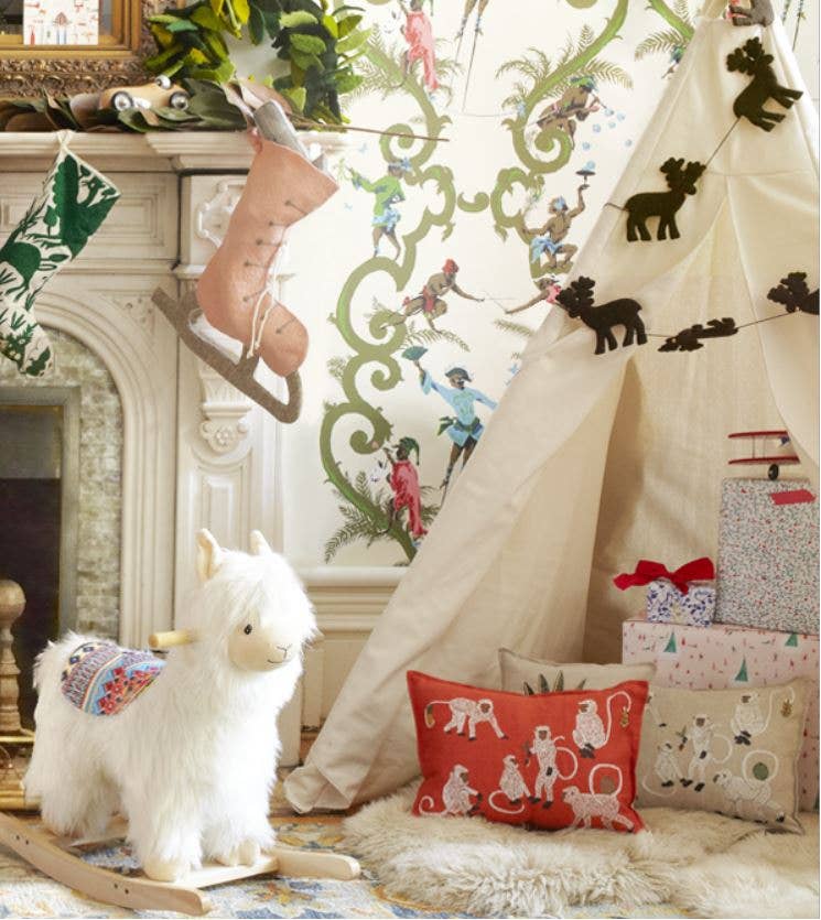 Arcadia Home - Vendita all'ingrosso Bandierine/Ghirlande - Ghirlanda di Natale con Renne Fatte a Mano - 6 piedi, Slitta di Babbo Natale2