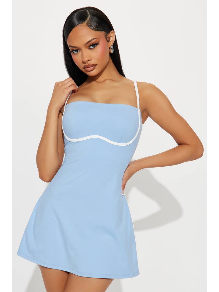 5besties inc - Wholesale Dress - Women's - CONTRAST DETAIL TENNIS DRESS