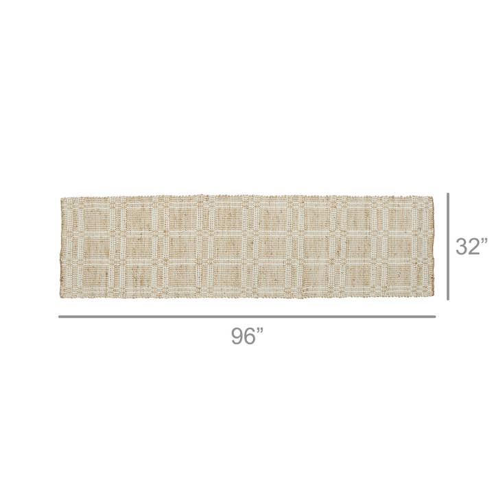 HomArt - Vendita all'ingrosso Tappeto per corridoio - Tappeto Casia in canapa e cotone, griglia 2,5x81