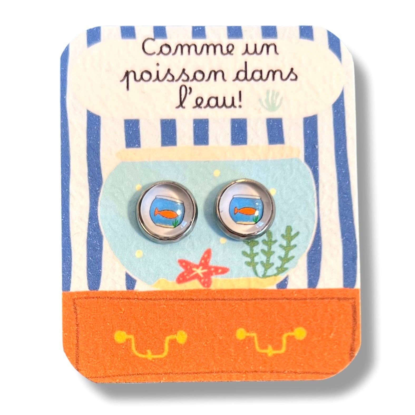 Dans l'Air du Temps Bijoux - Wholesale Earrings - Kids - Children's Fish Earrings / Like a Fish in Water0