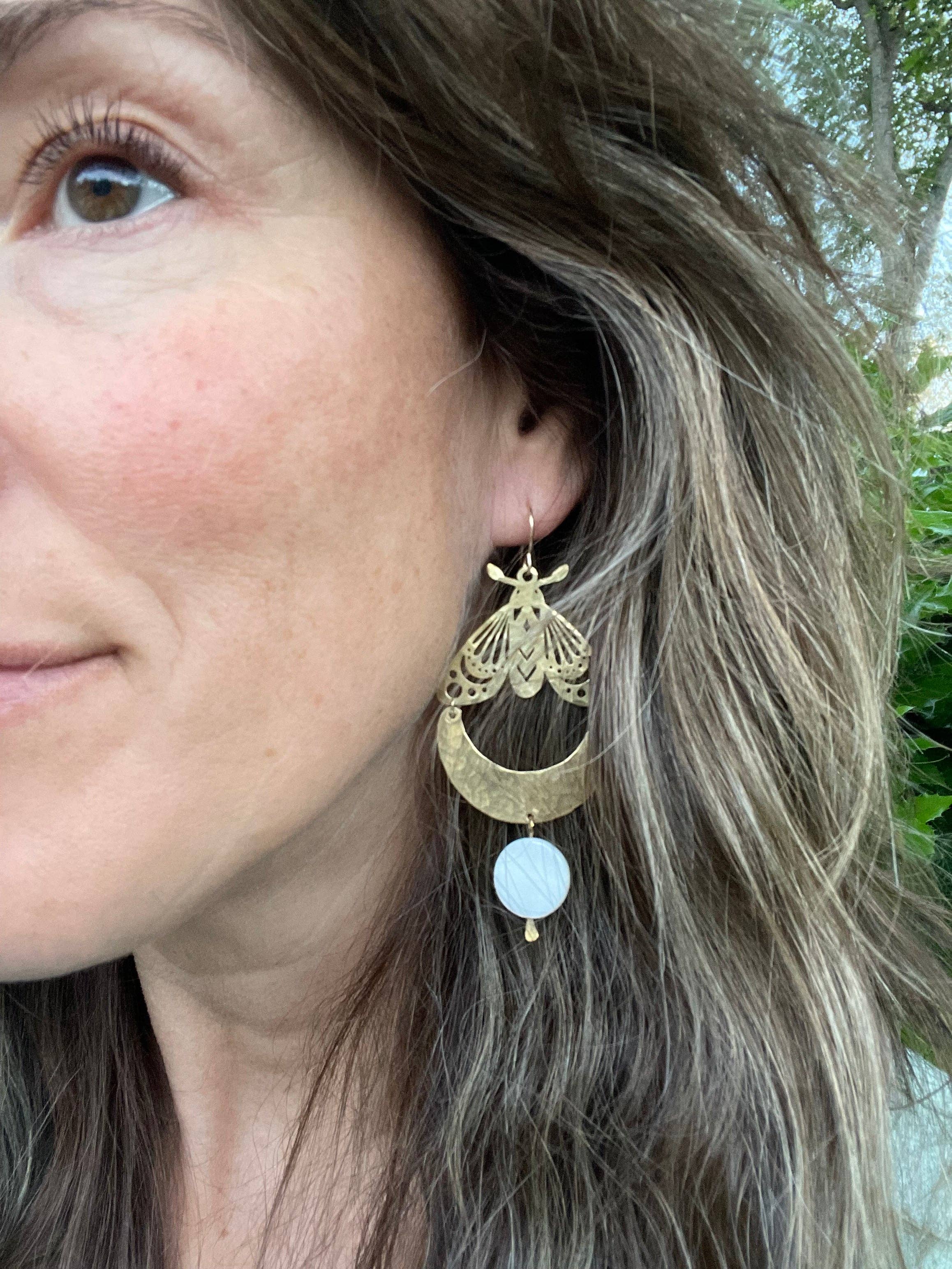 Fluff Hardware - Vendita all'ingrosso Orecchini pendenti - Orecchini Luna Moth1