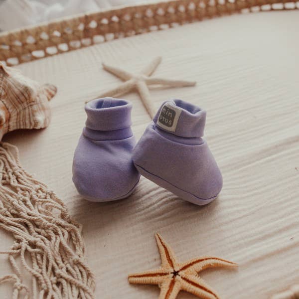 Mauve Ensfarvede babysko 100% bomuld Lyserød for engroshandel på Faire0