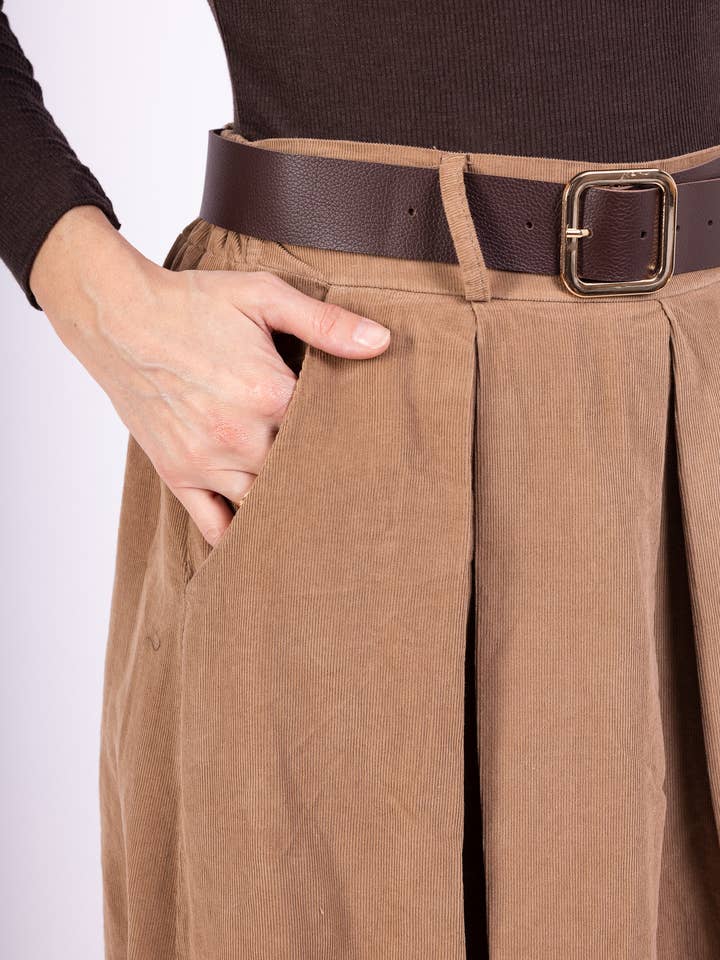 Pépouz' Paris - Wholesale Pants - Women's - Corduroy cotton palazzo pants PPN255114