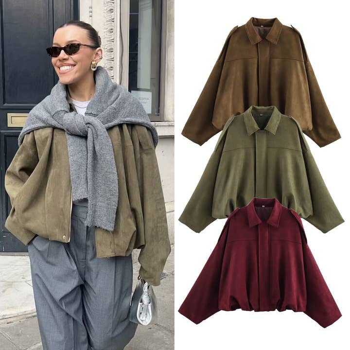Chic Velvet Lapel Bomber Jacket for Women and other Purchase Wholesale bomberjacks. Free Returns & Net 60 Terms on Faire trending on Faire.