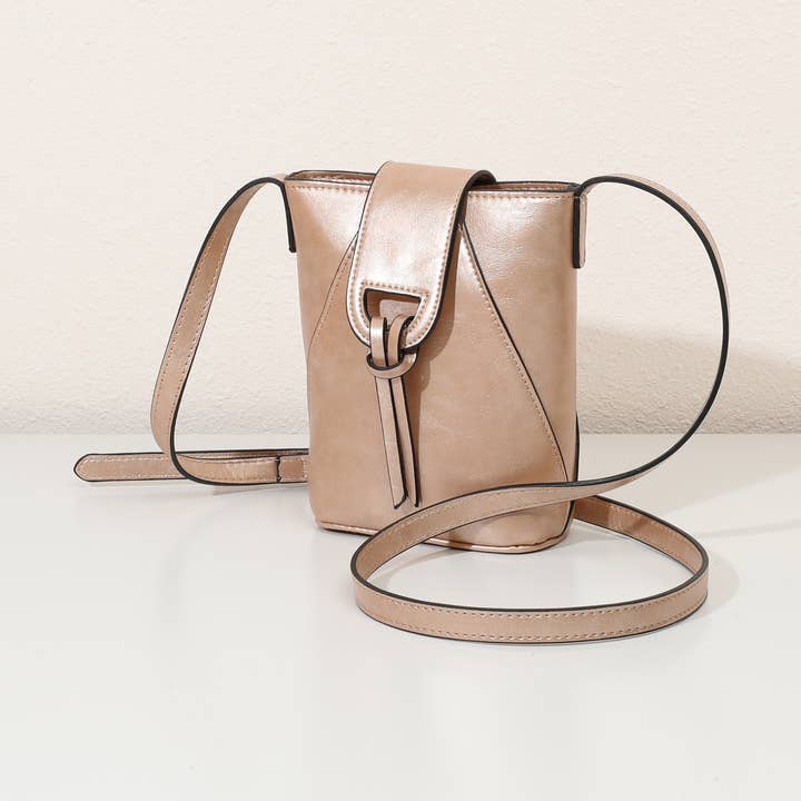 Bolso pequeño cruzado con cierre y correa ajustable para venta al por mayor de INES DELAURE