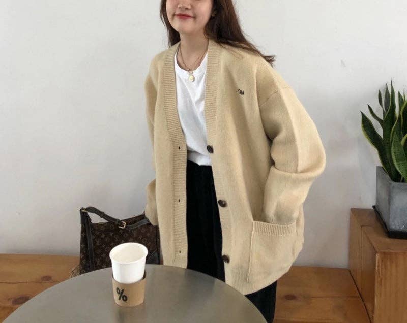 Marayn - Wholesale Cardigan - Women's - Korean Knit Cardigan Chic Embroidered  Cozy3