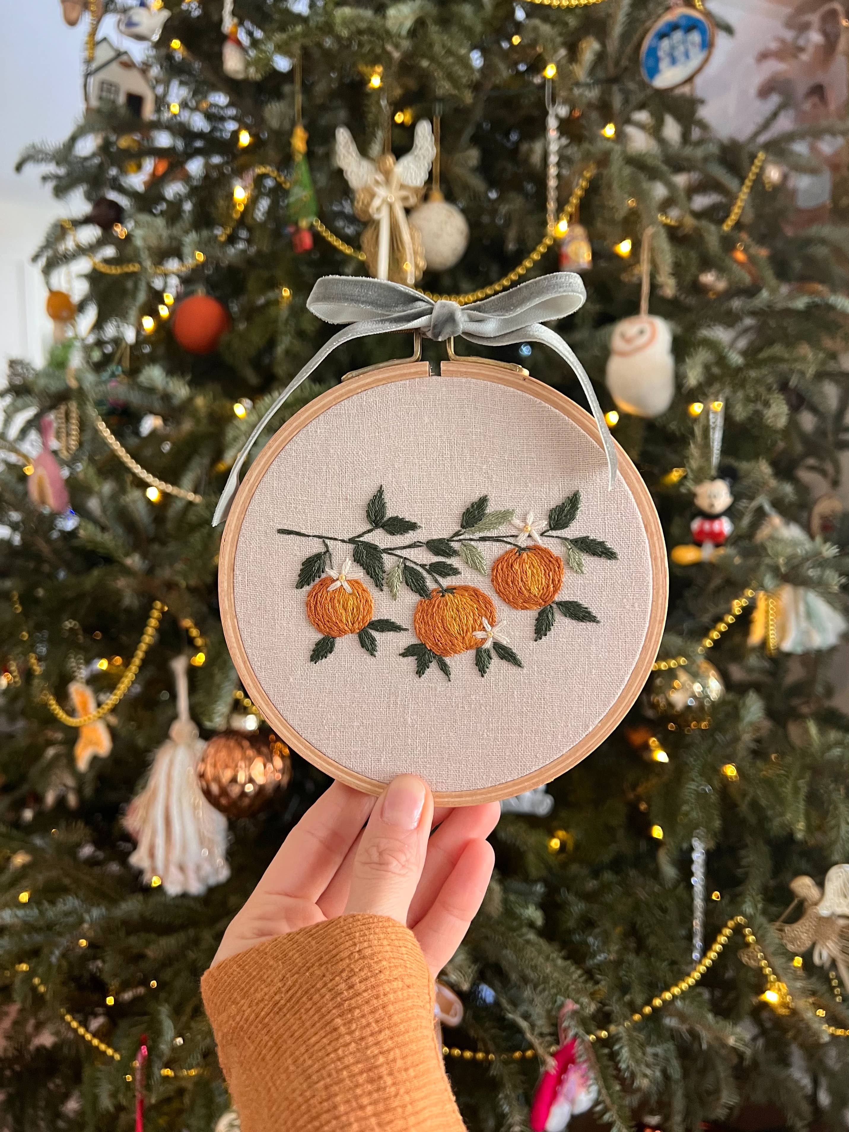 Matryoshka Doll Shop - Wholesale Embroidery/Cross Stitch Supplies - Orange Branch embroidery DIY kit, beginner embroidery kit5