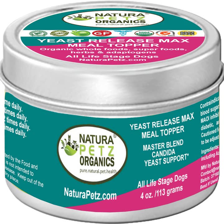 Natura Petz Organics - Wholesale Pet Supplement - Cat/Dog - Yeast Release Max Meal Topper* Master Blend Candida Yeast Defense* for Dogs and Cats*