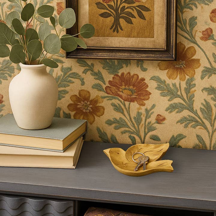 Matr Boomie Fair Trade - Wholesale Jewelry Dish - Chamak Bird Jewelry Tray - Metallic Painted Wood2