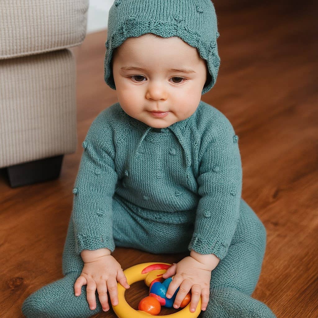 Cotton Socks - Wholesale Clothing Set - Baby - 473 3-piece knit set (Popcorn) 100% acrylic9