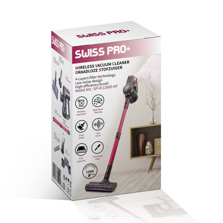 Swiss Pro+ - Wholesale Vacuum Cleaner - Wireless Vacuum Cleaner Pink