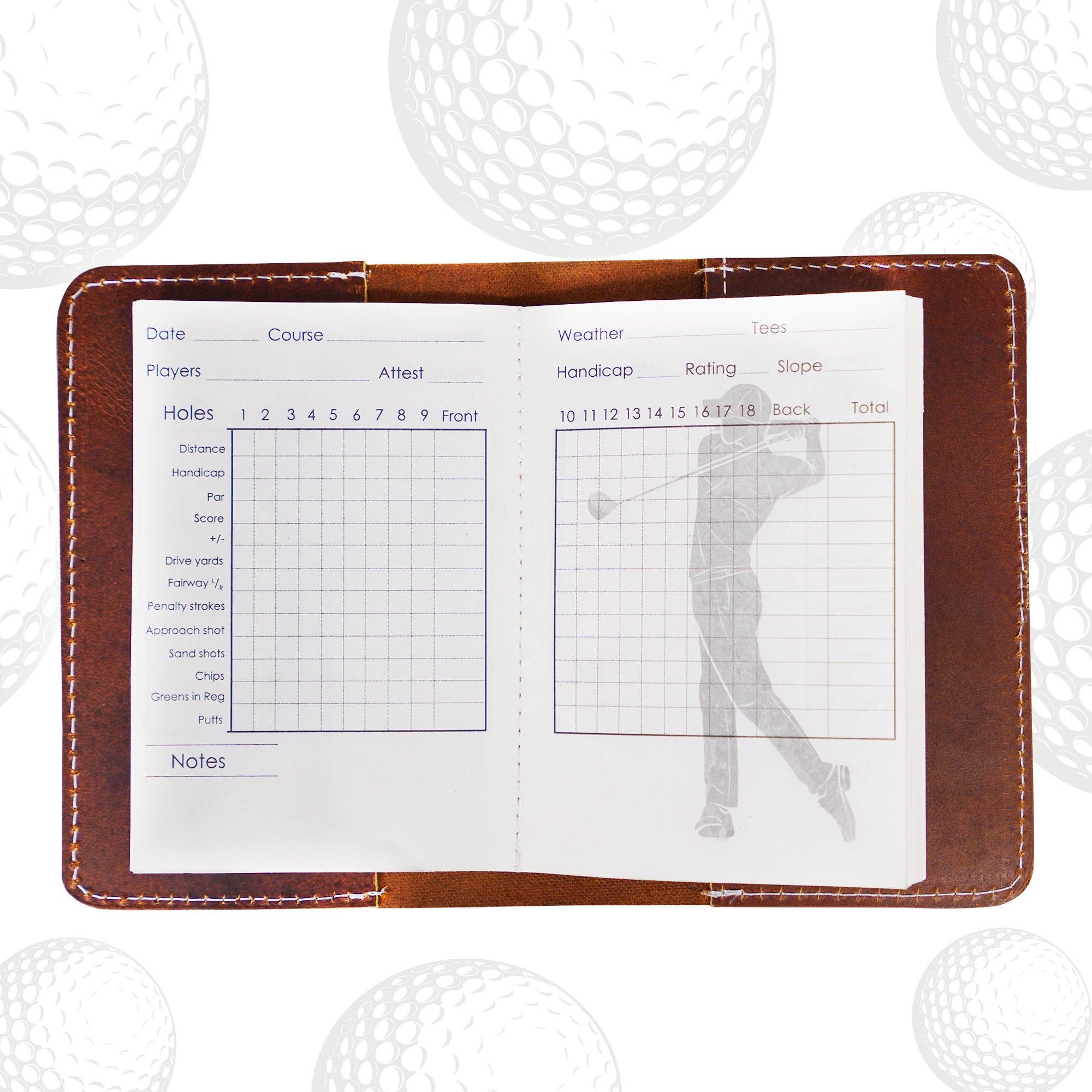RAWHYD Leather Co. - Wholesale Sporting Accessories - Leather Golf Log & Scorecard Book6