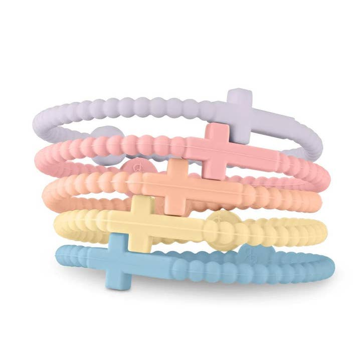 MKS America - Wholesale Bangle Bracelet - Jesus Bracelets Silicone Cross Bracelets set6