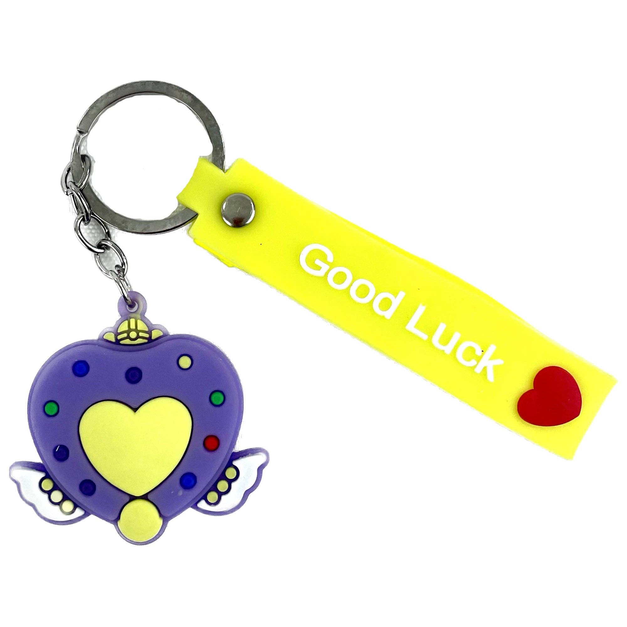 ASSORTED Heart Angel Wing Good Luck Key Chain KC21104-52 (12PC) for wholesale on Faire2