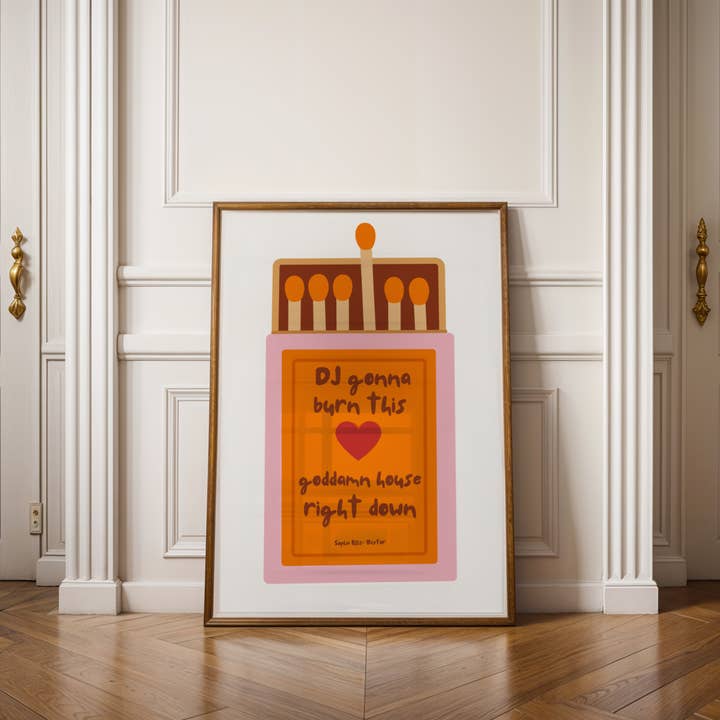 Mord på dansgolvet Matchbox Print inspirerad av Sophie Ellis-Bextor för wholesale av Perko Prints LTD