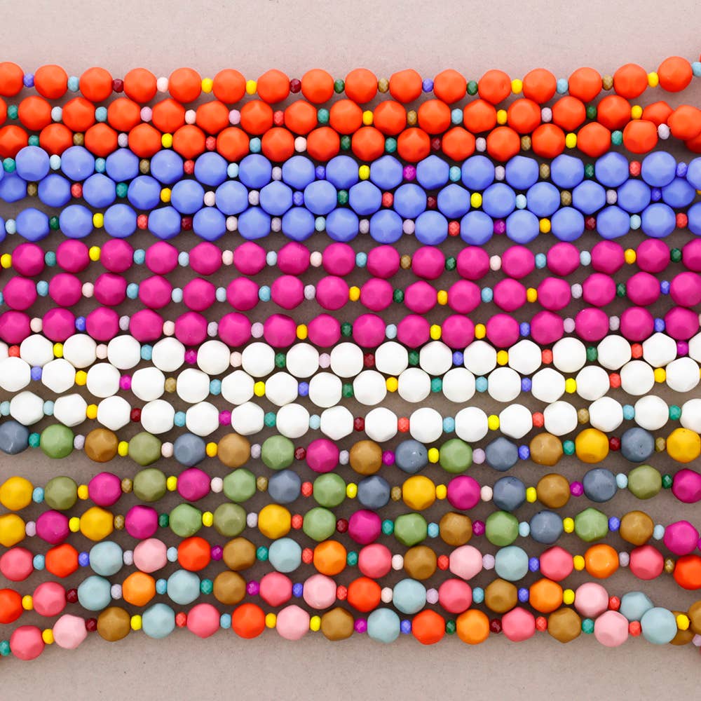 Sonata – Großhandel Perlenkette – 3-runde Halskette mit Harzperlen.1