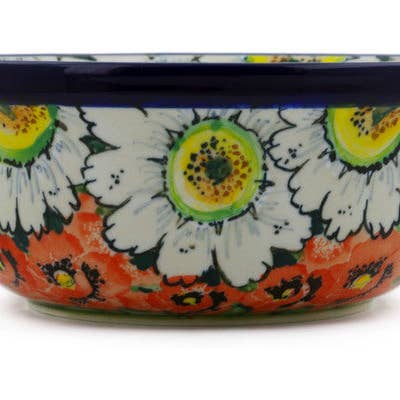 Bol 6" Thème Pétales Rouges Doux UNIKAT pour la vente par Polmedia Polish Pottery