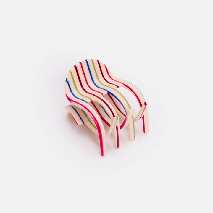 CHUNKS - Wholesale Hair Clip - Women's - Ursa Claw in Vanilla Stripe
