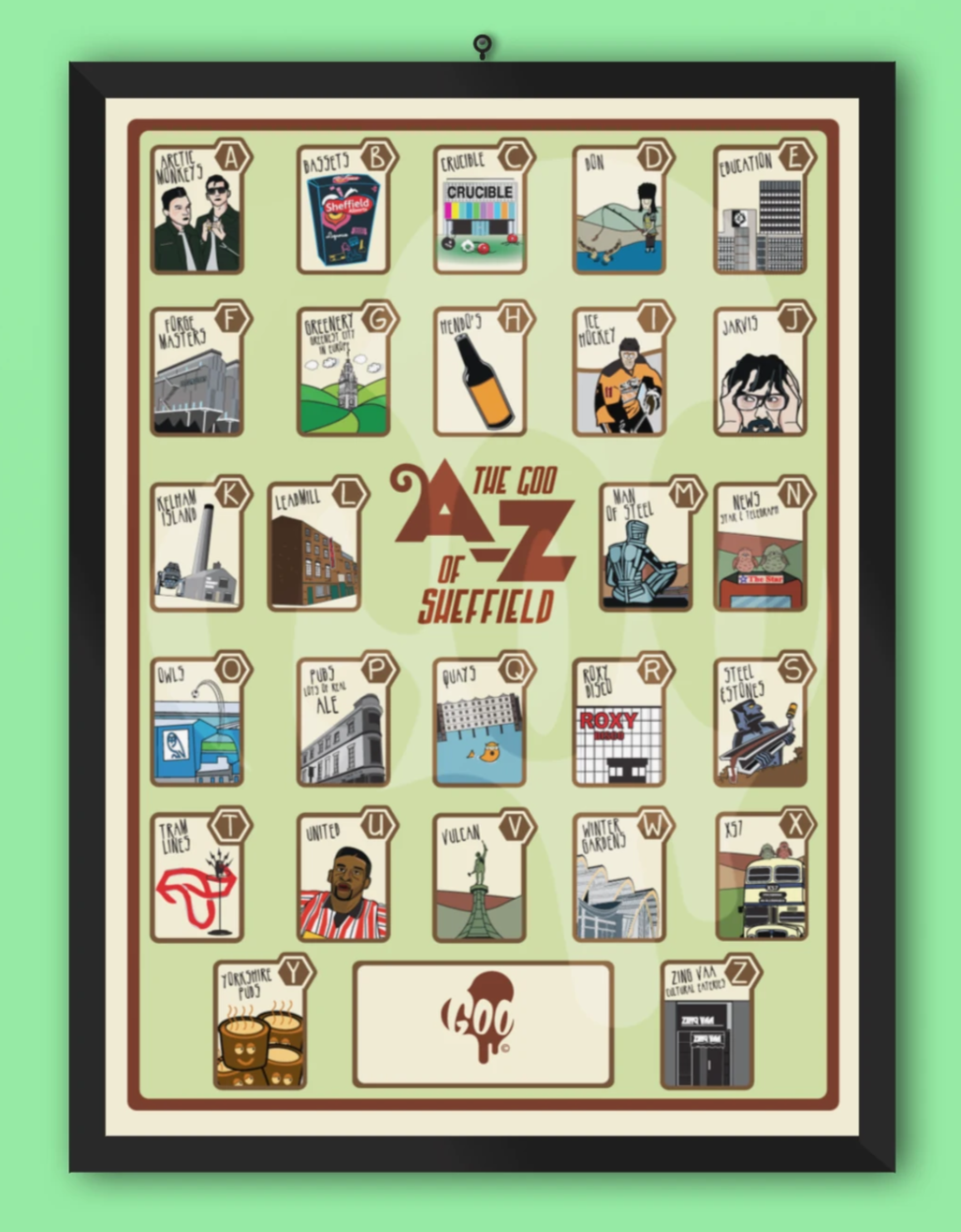 Matt Cockayne Illustration – wholesale Art print – Sheffield A - Z0