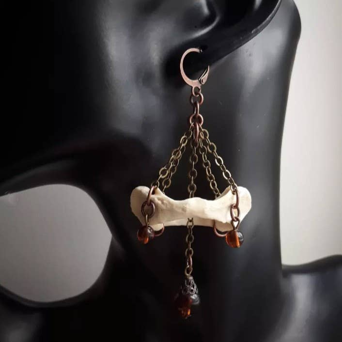 GemMeet - Wholesale Dangle Earrings - Halloween Witch Bone Earrings2
